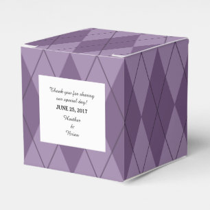 Gastgeschenk Hochzeit für lila Raute Geschenkschachtel