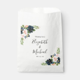 Gastgeschenk Hochzeit für Navy und Blush Pink Geschenktütchen