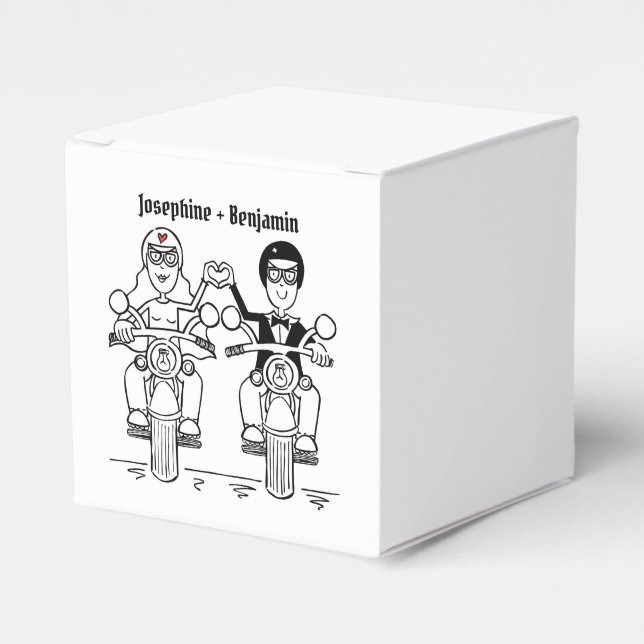 Gastgeschenk Hochzeit für personalisierte Fahrräde Geschenkschachtel (Vorderseite)