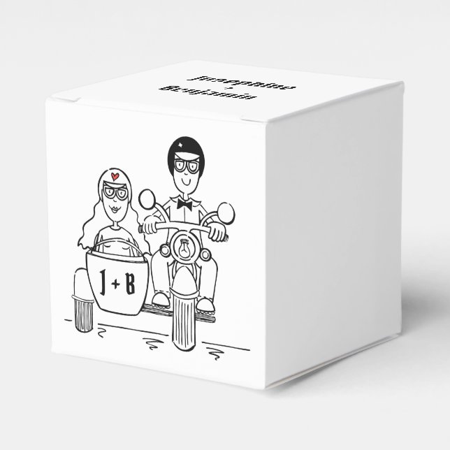 Gastgeschenk Hochzeit für personalisierte Fahrräde Geschenkschachtel (Vorderseite)