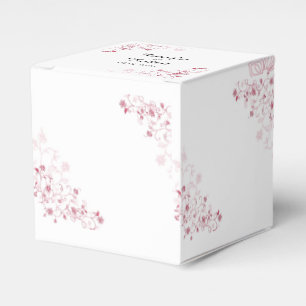 Gastgeschenk Hochzeit für rosa Blütenreben Geschenkschachtel