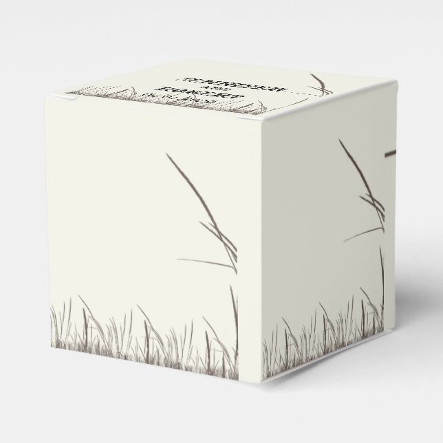 Gastgeschenk Hochzeit für rustikales Grasland Geschenkschachtel (Vorderseite)