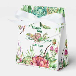 Gastgeschenk Hochzeit für schöne Sukkuline Geschenkschachtel