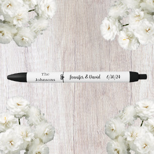 Gastgeschenk Hochzeit für Schwarz und Weiß Kugelschreiber