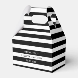 Gastgeschenk Hochzeit für Schwarz-weiße Strippmust Geschenkschachtel