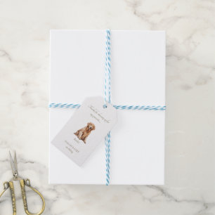 Gastgeschenk Hochzeit für Wasserfarben - Danke II Geschenkanhänger