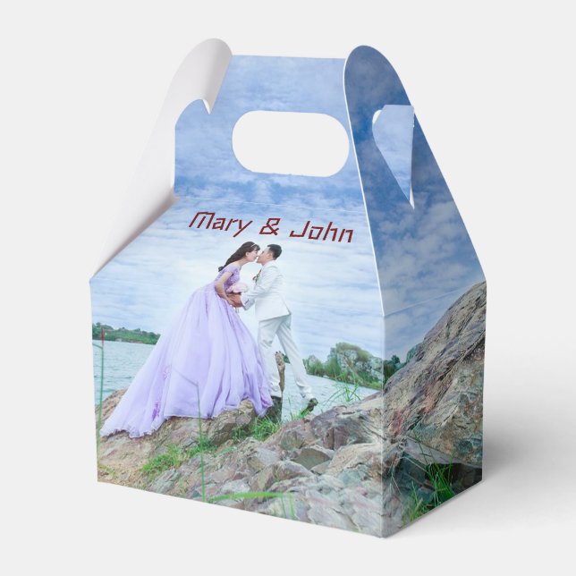 Gastgeschenk Hochzeit Geschenkschachtel (Vorderseite)