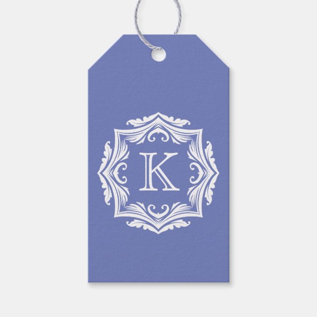 Gastgeschenk Hochzeit Geschenktasten Mit Monogramm Geschenkanhänger (Vorderseite)
