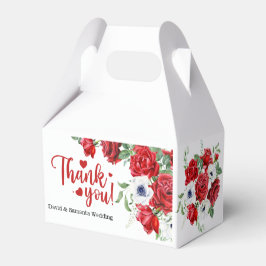 Gastgeschenk Hochzeit "Grün und Rot" Geschenkschachtel
