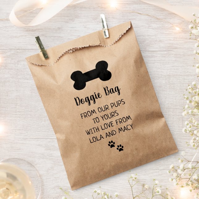 Gastgeschenk Hochzeit Hund Leckerei Party Haustier Geschenktütchen (Ausgeschnitten)