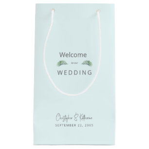 Gastgeschenk Hochzeit Ice Blue Tropical Names & Da Kleine Geschenktüte