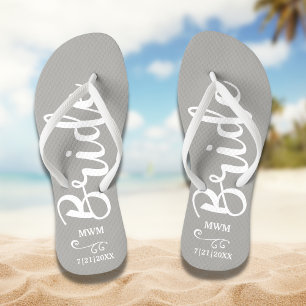 Gastgeschenk Hochzeit Individuelle Name Monogramm Flip Flops