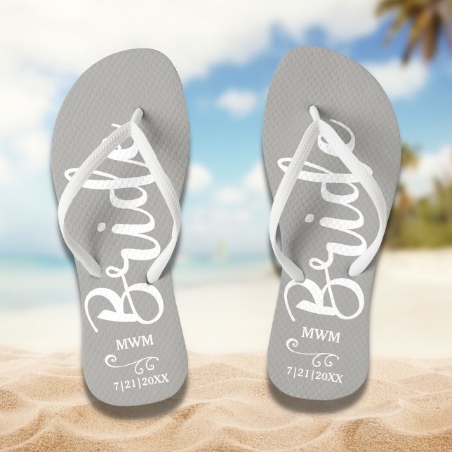 Gastgeschenk Hochzeit Individuelle Name Monogramm  Flip Flops (Von Creator hochgeladen)
