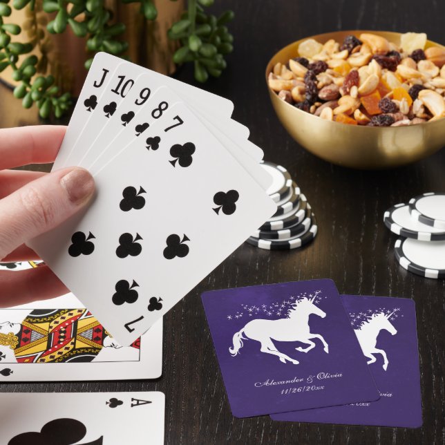 Gastgeschenk Hochzeit-Kartenhalterung für Violet U Spielkarten (In Situ)