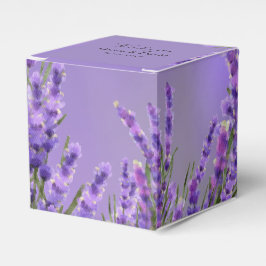 Gastgeschenk Hochzeit "Lavendel Lila Florals" Geschenkschachtel