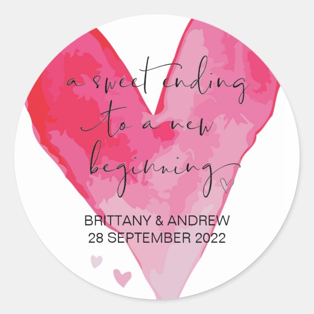 Gastgeschenk Hochzeit Leckerei Beutel Jam Jar Swee Runder Aufkleber (Vorderseite)