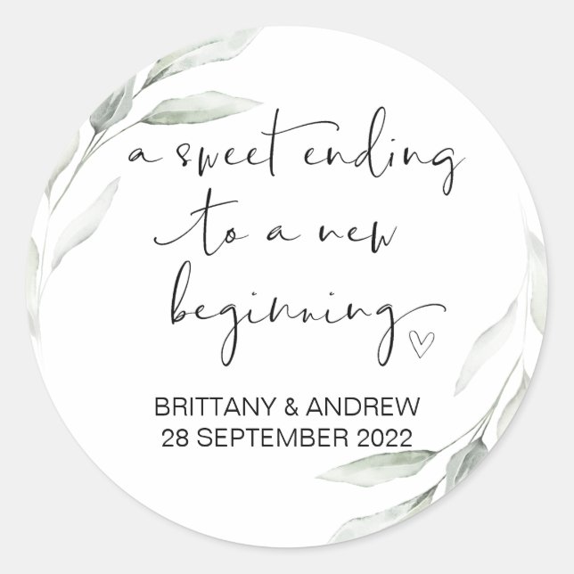 Gastgeschenk Hochzeit Leckerei Beutel Jam Jar Swee Runder Aufkleber (Vorderseite)