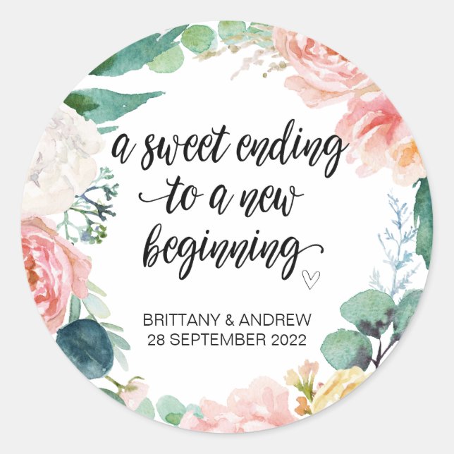 Gastgeschenk Hochzeit Leckerei Beutel Jam Jar Swee Runder Aufkleber (Vorderseite)