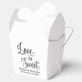 Gastgeschenk Hochzeit - Liebe ist süß Geschenkschachtel