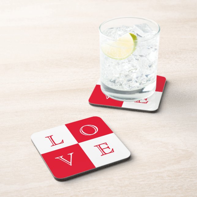 Gastgeschenk Hochzeit Liebe Untersetzer Set (Rechte Seite)