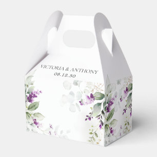 Gastgeschenk Hochzeit "lila Greenery Lavender" Geschenkschachtel