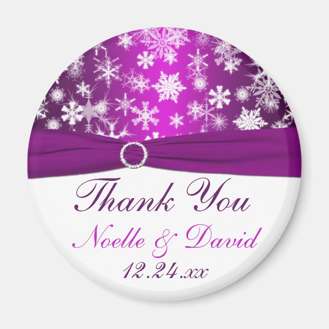 Gastgeschenk Hochzeit Magnet für lila und weiße Sc (Vorne)