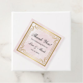 Gastgeschenk Hochzeit mit geometrischen Rahmen in  Geschenkanhänger
