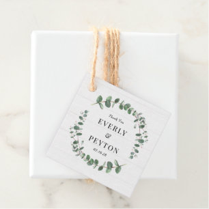 Gastgeschenk Hochzeit mit rustikalen Grünflächen Geschenkanhänger