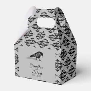 Gastgeschenk Hochzeit mit schwarzem, rotem Rahmen Geschenkschachtel