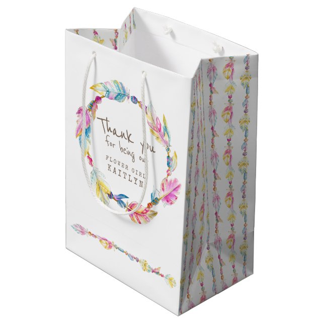 Gastgeschenk Hochzeit Mittlere Geschenktüte (Rückseite Schrägansicht)