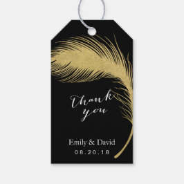 Gastgeschenk Hochzeit | Modernes Gold Peacock Feat Geschenkanhänger