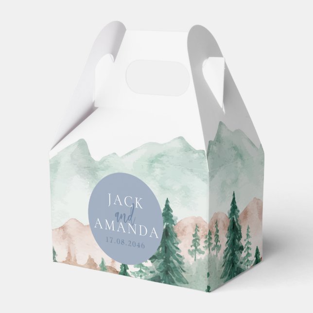 Gastgeschenk Hochzeit Naturgebirge Geschenkschachtel (Vorderseite)