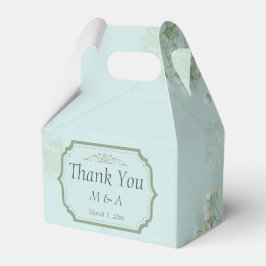 Gastgeschenk Hochzeit Pastell Aquamarine weiße Blu Geschenkschachtel