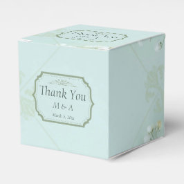 Gastgeschenk Hochzeit Pastell Aquamarine weiße Blu Geschenkschachtel