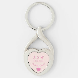 Gastgeschenk Hochzeit Peach Danke für das kommende Schlüsselanhänger