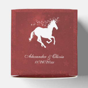 Gastgeschenk Hochzeit Rot Einhorn Geschenkschachtel