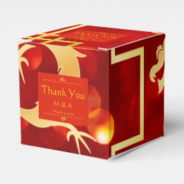 Gastgeschenk Hochzeit Rot und Gold Geschenkschachtel