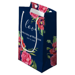 Gastgeschenk Hochzeit Rot und Rosa Blume Dunkle Ma Kleine Geschenktüte