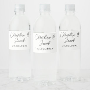 Gastgeschenk Hochzeit schlichtes modernes Brautpar