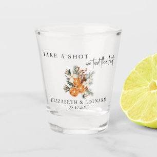 Gastgeschenk Hochzeit schmeißt Wintergrün Schnapsglas