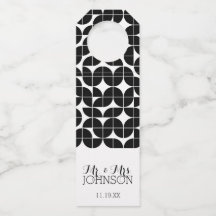 Gastgeschenk Hochzeit Schwarz-weiß MCM Muster