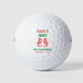 Gastgeschenk Hochzeit Seepferd Beach Tropical Dest Golfball