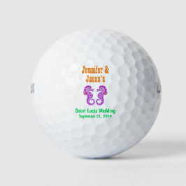 Gastgeschenk Hochzeit Seepferd Beach Tropical Dest Golfball