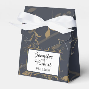 Gastgeschenk Hochzeit "Slate and Gold Natural Wond Geschenkschachtel