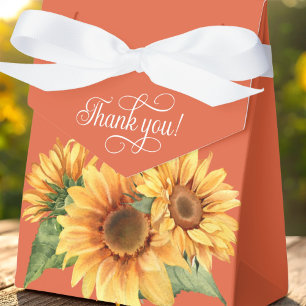 Gastgeschenk Hochzeit Sonnenblumen Geschenkschachtel
