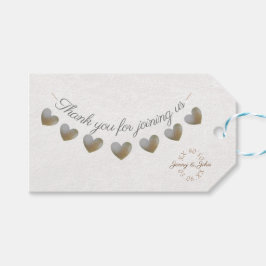 Gastgeschenk Hochzeit Spitze & Perlammer Vintag Geschenkanhänger