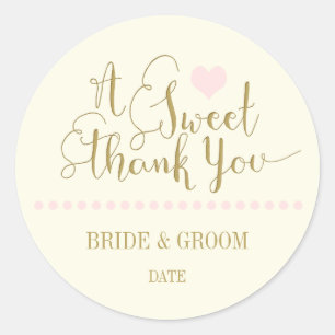 GASTGESCHENK HOCHZEIT STICKER Herzlichen Dank.