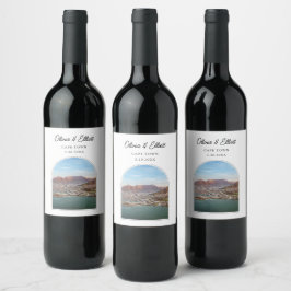 Gastgeschenk Hochzeit Tafelberg Personalisiert Weinetikett