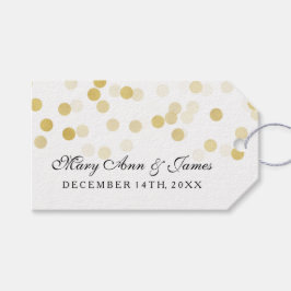 Gastgeschenk Hochzeit Tag Imitate Gold Foil Glitze Geschenkanhänger