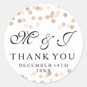 Gastgeschenk Hochzeit Tag Imitate Kupfer Foil Glit Runder Aufkleber